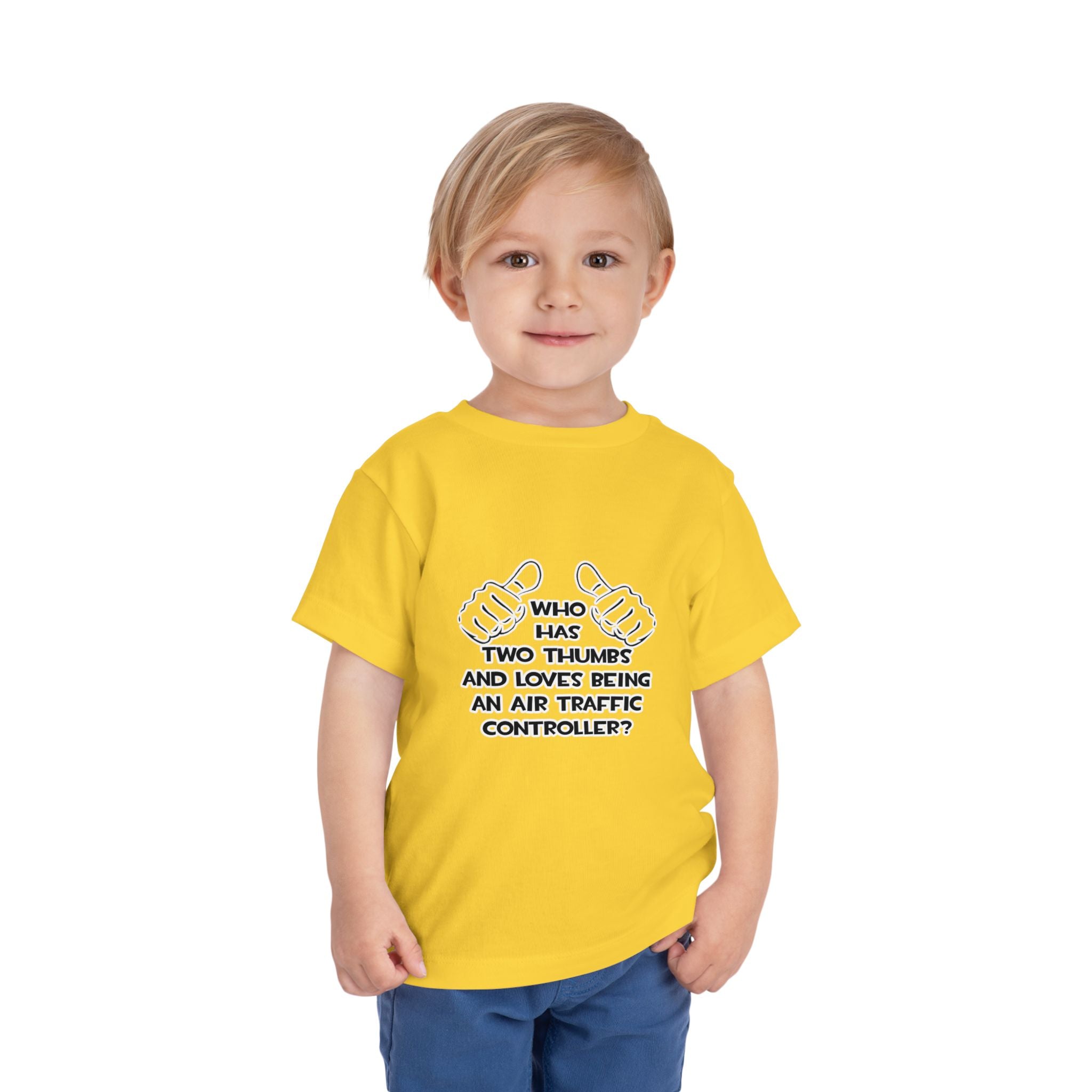 Two Thumbs .. Air Traffic Controller - Toddler Short Sleeve Tee