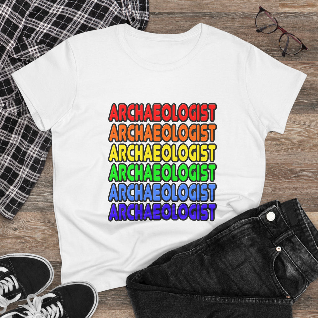 Rainbow Archaeologist - Women's Midweight Cotton Tee