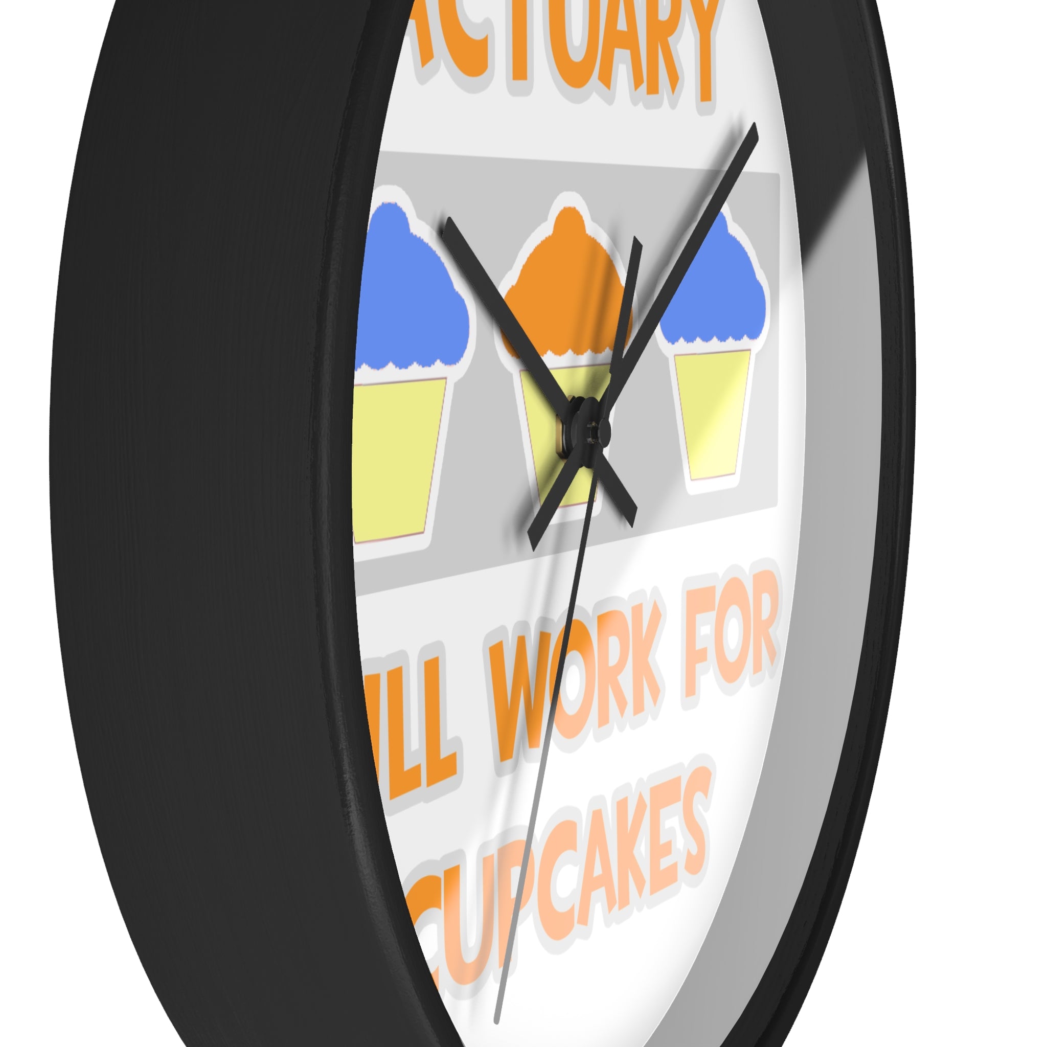 Actuary ... Will Work For Cupcakes - Wall Clock