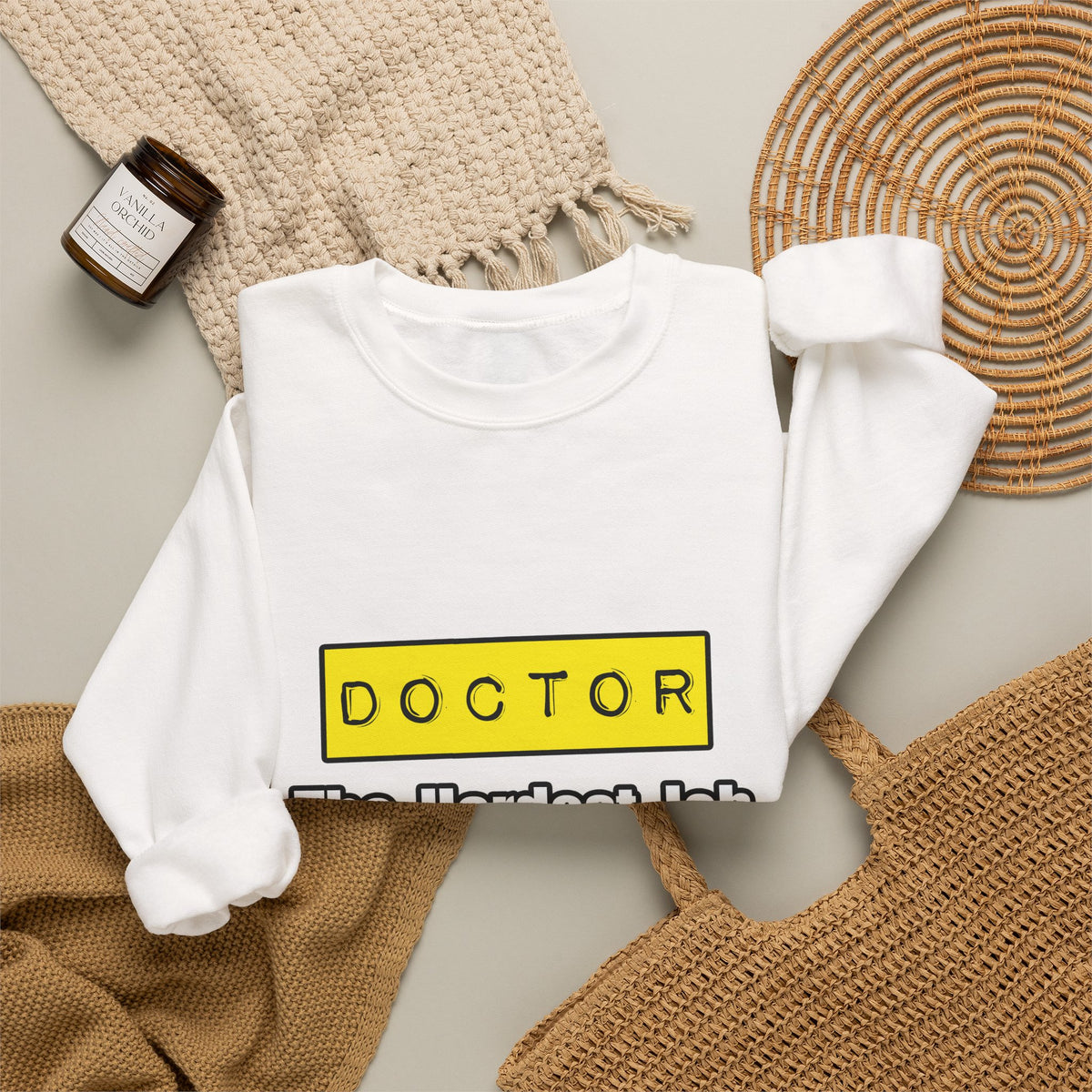 Doctor...Hardest Job You'll Ever Love - Unisex Heavy Blend™ Crewneck Sweatshirt