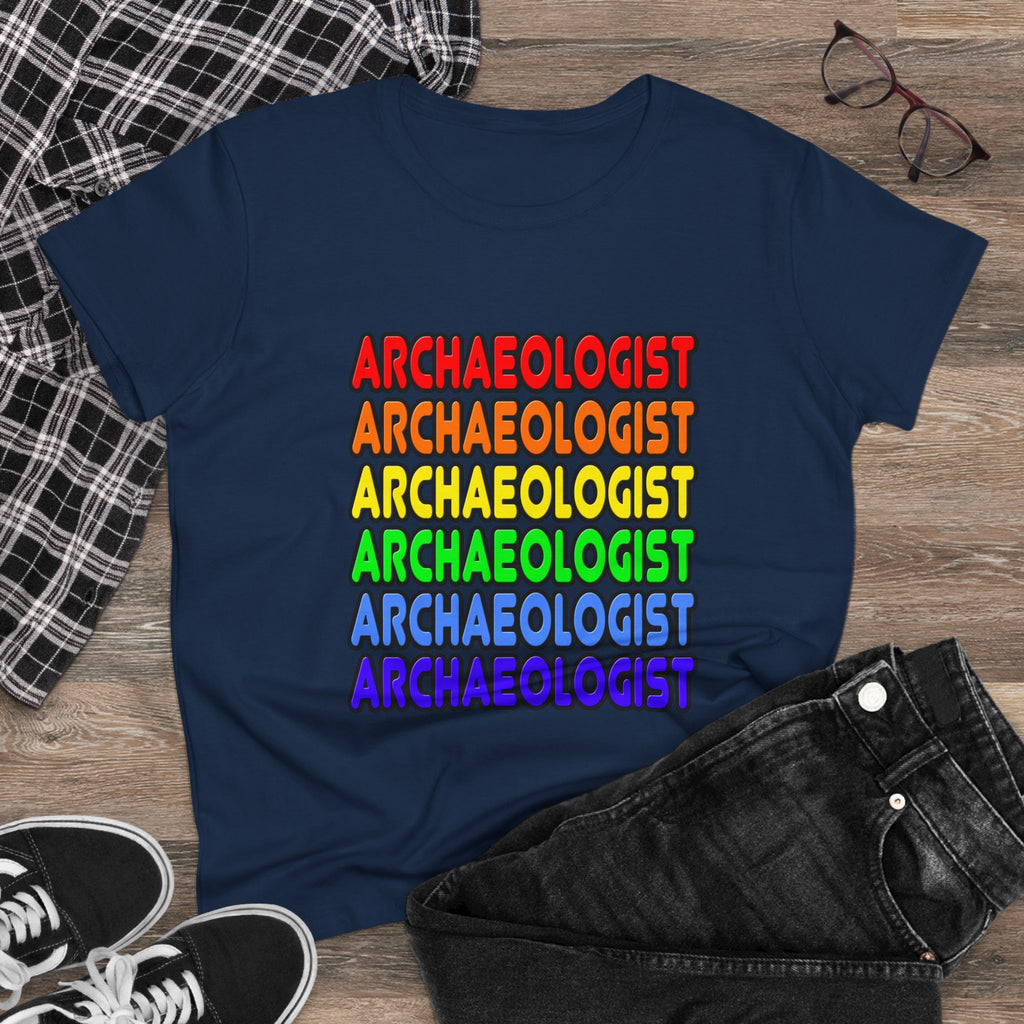 Rainbow Archaeologist - Women's Midweight Cotton Tee
