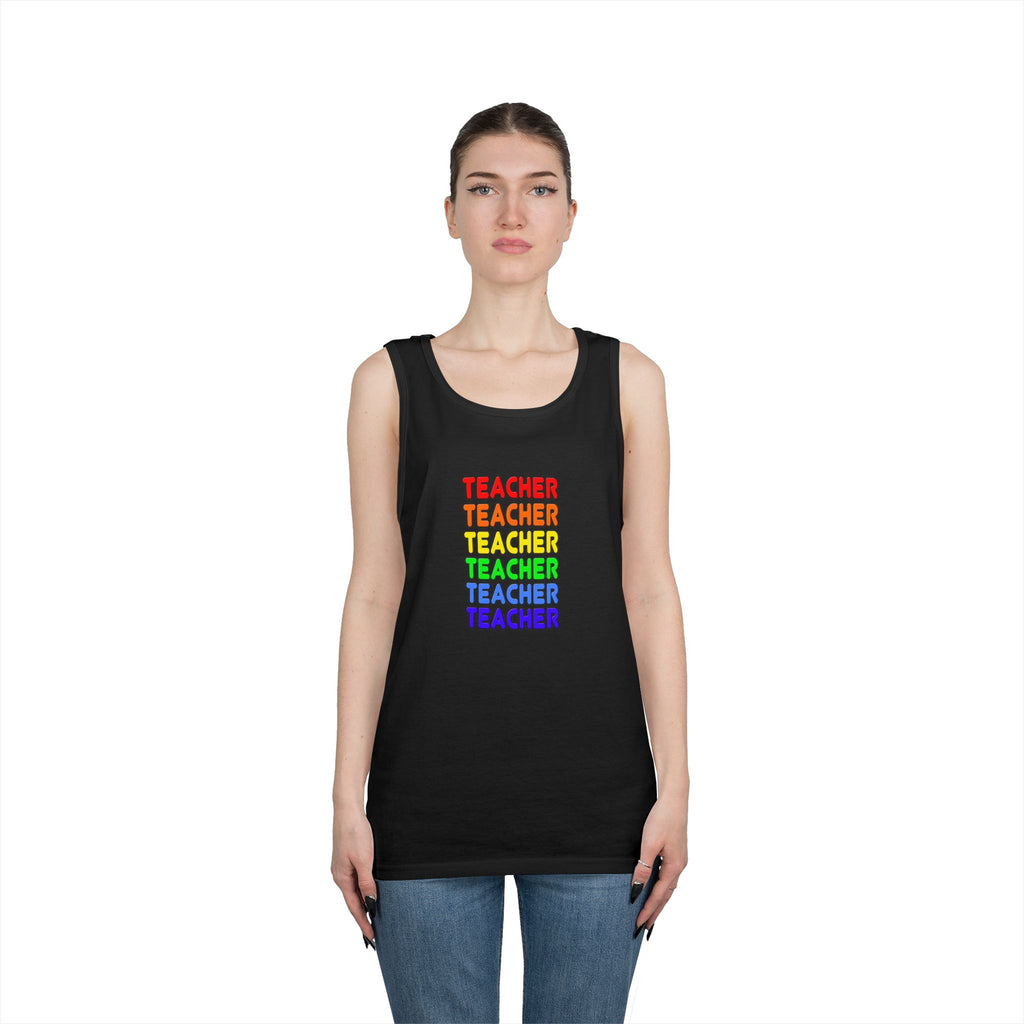 Rainbow Teacher - Unisex Heavy Cotton Tank Top