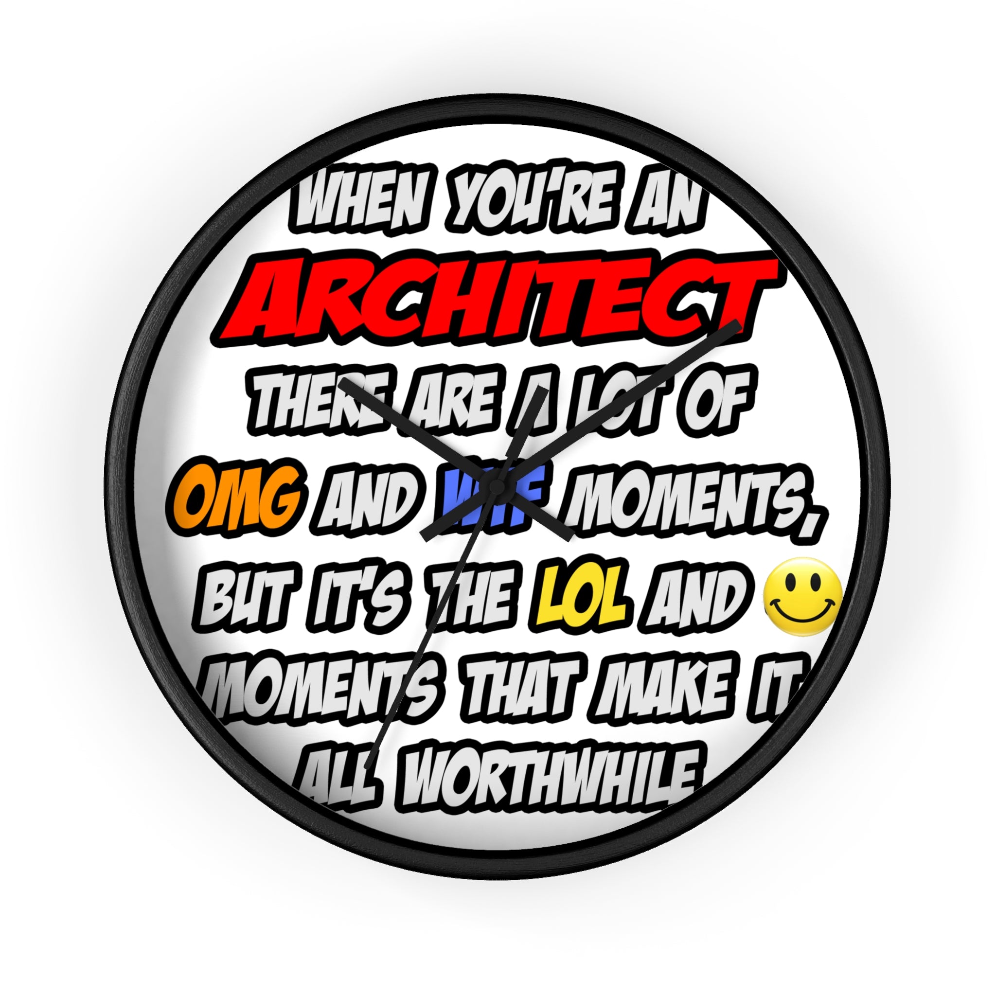 Architect .. OMG WTF LOL - Wall Clock