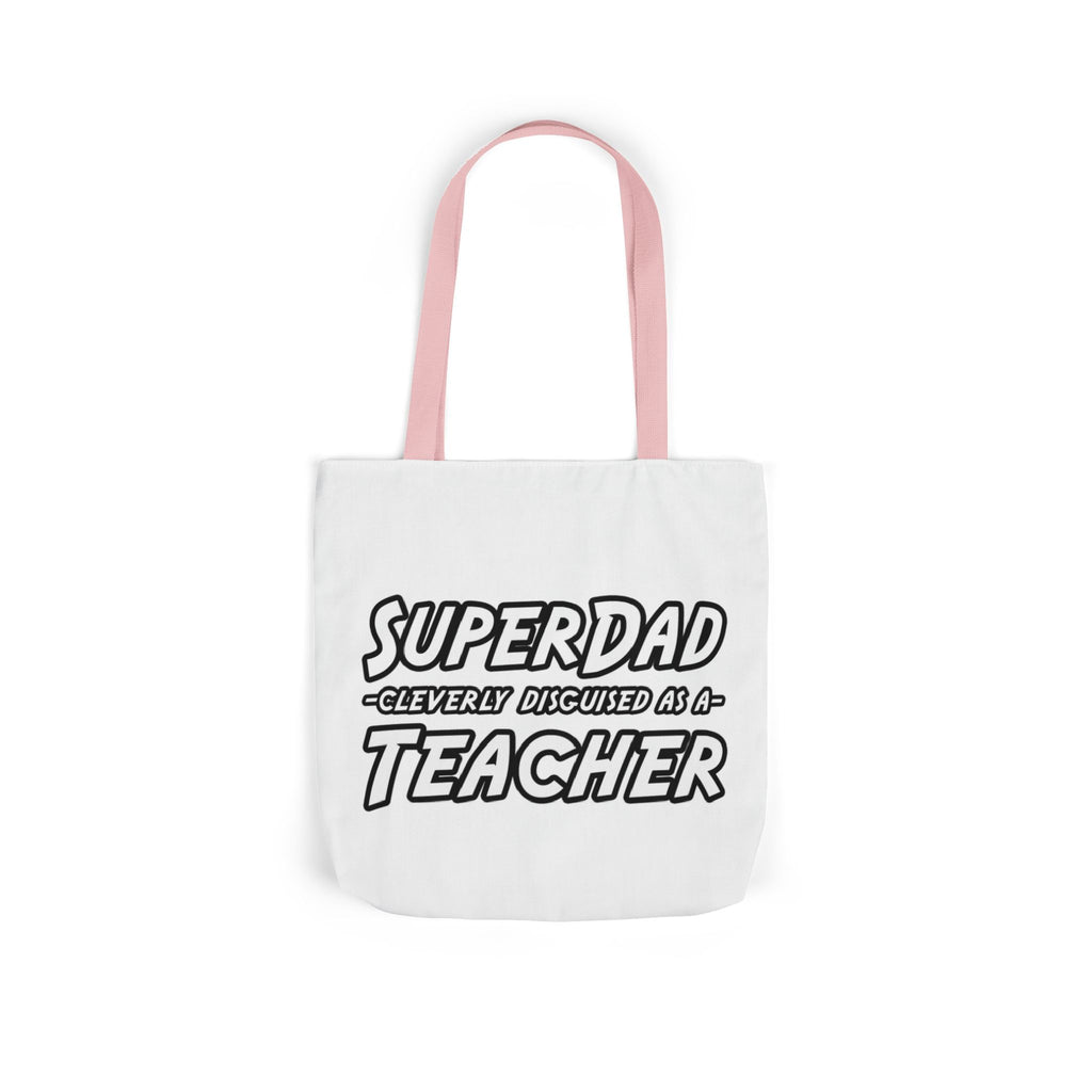 superdad dark teacher - Canvas Tote Bag, 5-Color Straps