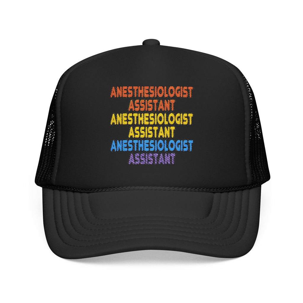 Rainbow Anesthesiologist Assistant - Foam Trucker Hat
