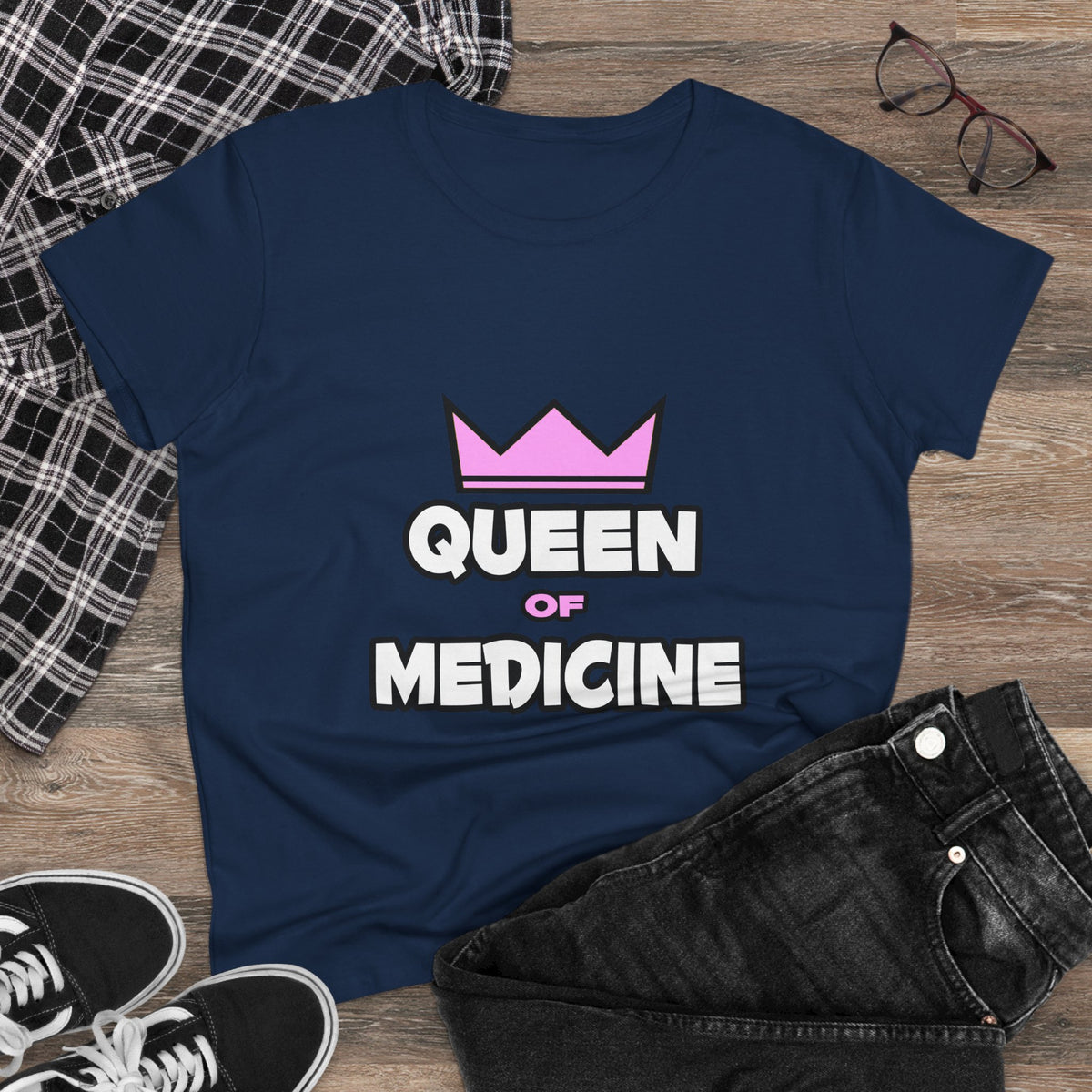 Queen of Medicine - Women's Midweight Cotton Tee
