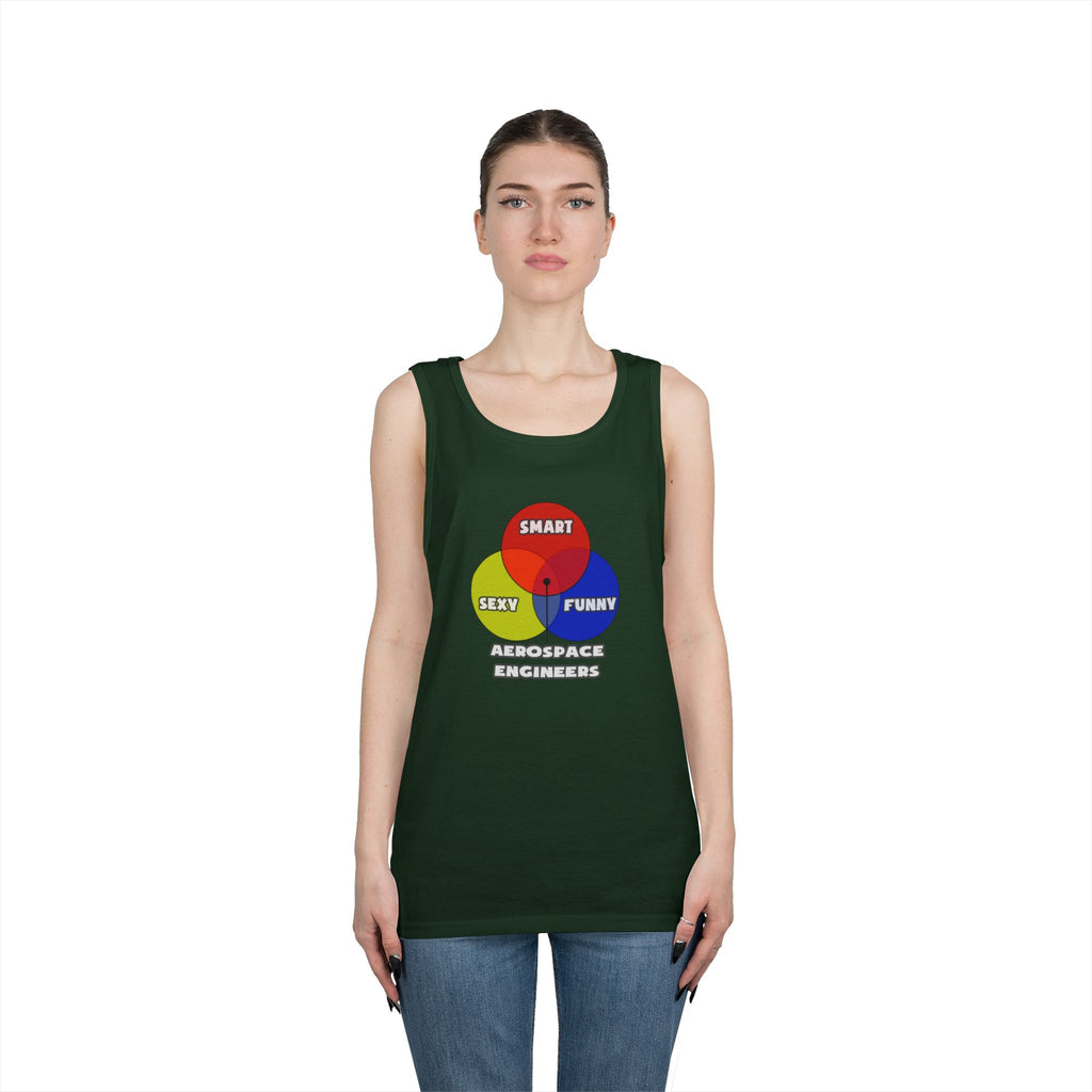 Venn Diagram .. Aerospace Engineers - Unisex Heavy Cotton Tank Top