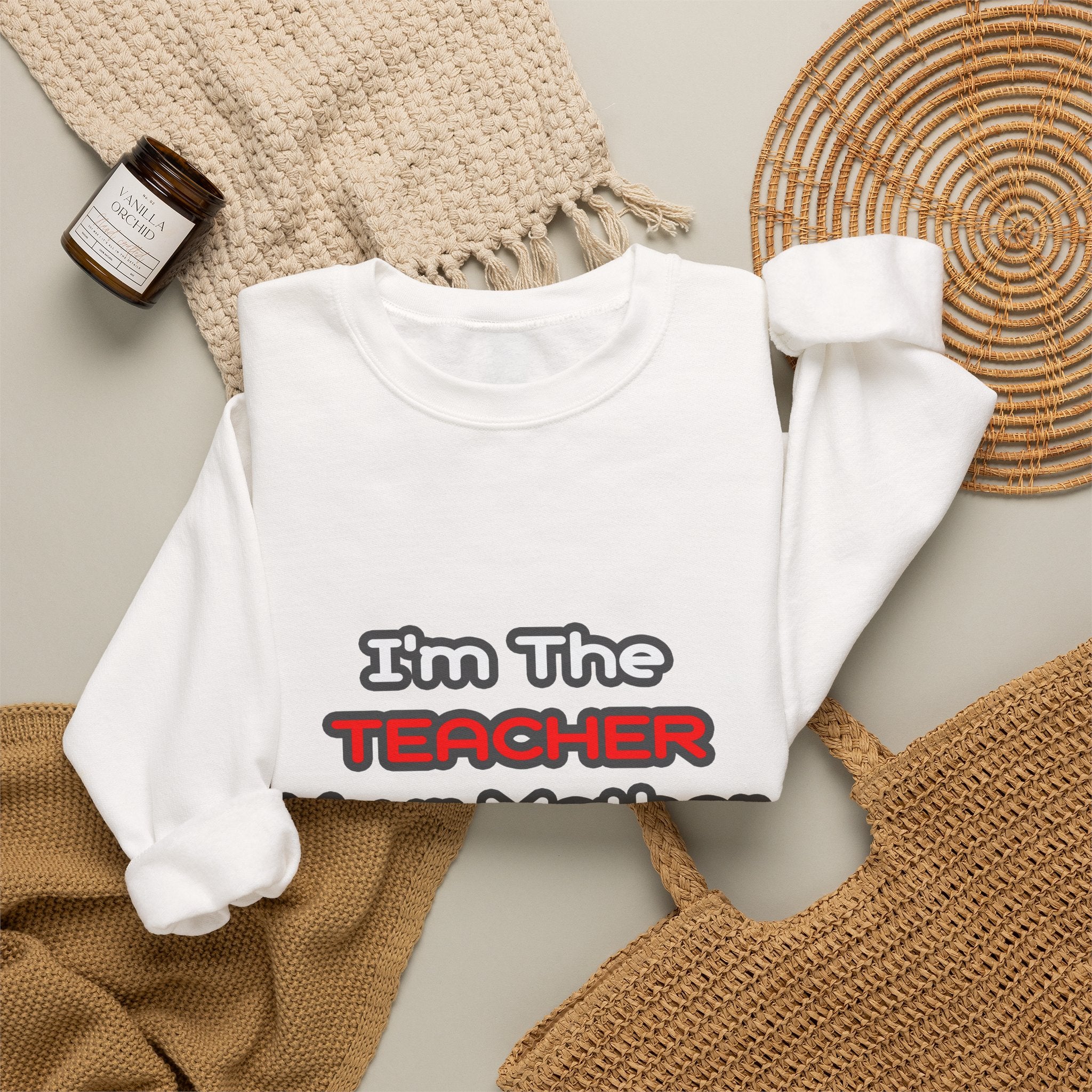 Teacher...Mother Warned You About - Unisex Heavy Blend™ Crewneck Sweatshirt
