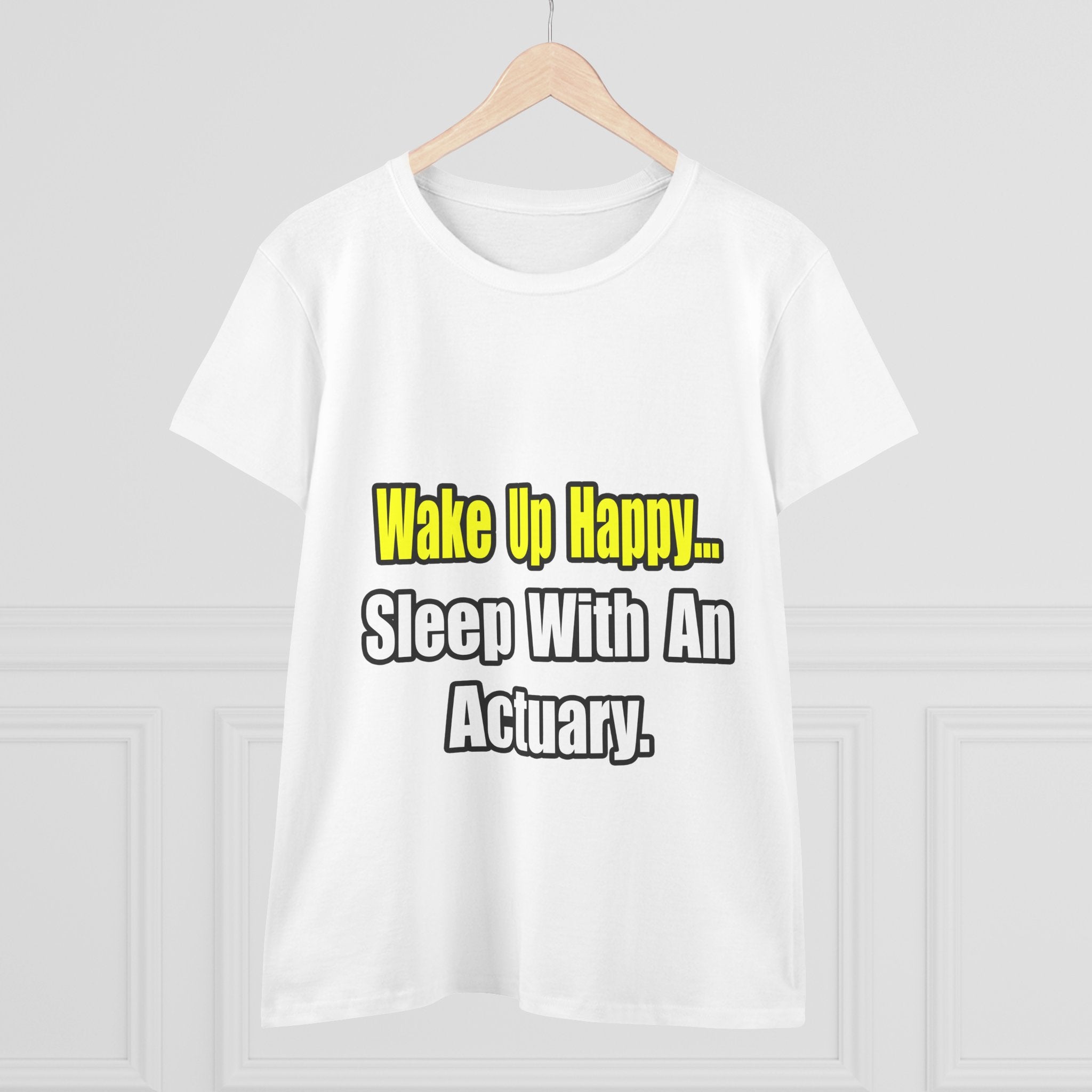 Sleep With an Actuary - Women's Midweight Cotton Tee
