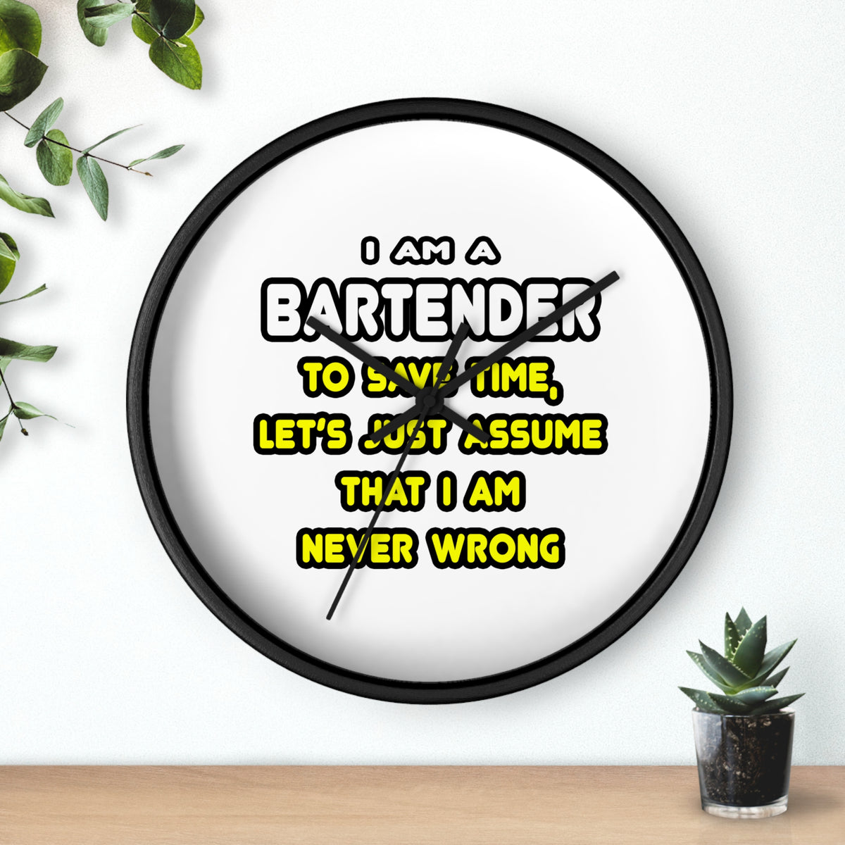 Funny Bartender T Shirts and Gifts - Wall Clock