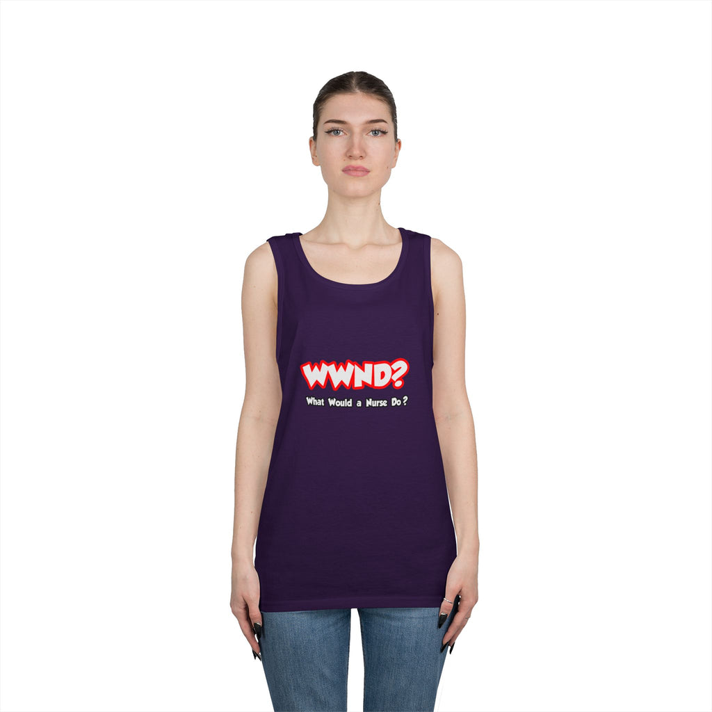 WWND...What Would a Nurse Do - Unisex Heavy Cotton Tank Top