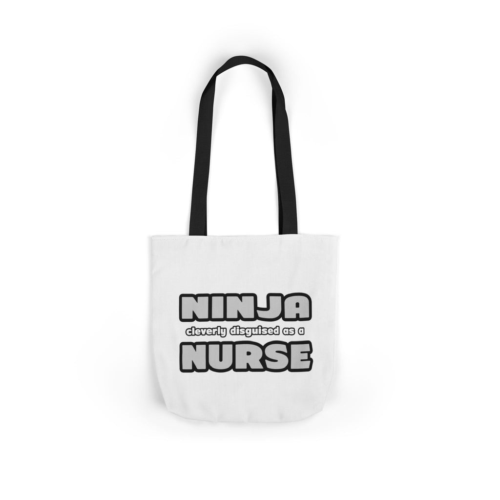 Ninja Cleverly Disguised As A Nurse - Canvas Tote Bag, 5-Color Straps