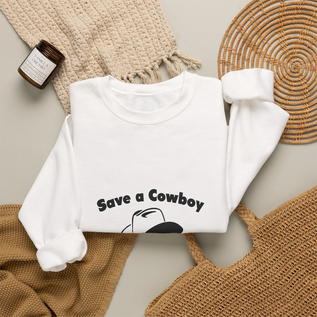 Save a Cowboy .. Ride an Engineer - Unisex Heavy Blend™ Crewneck Sweatshirt