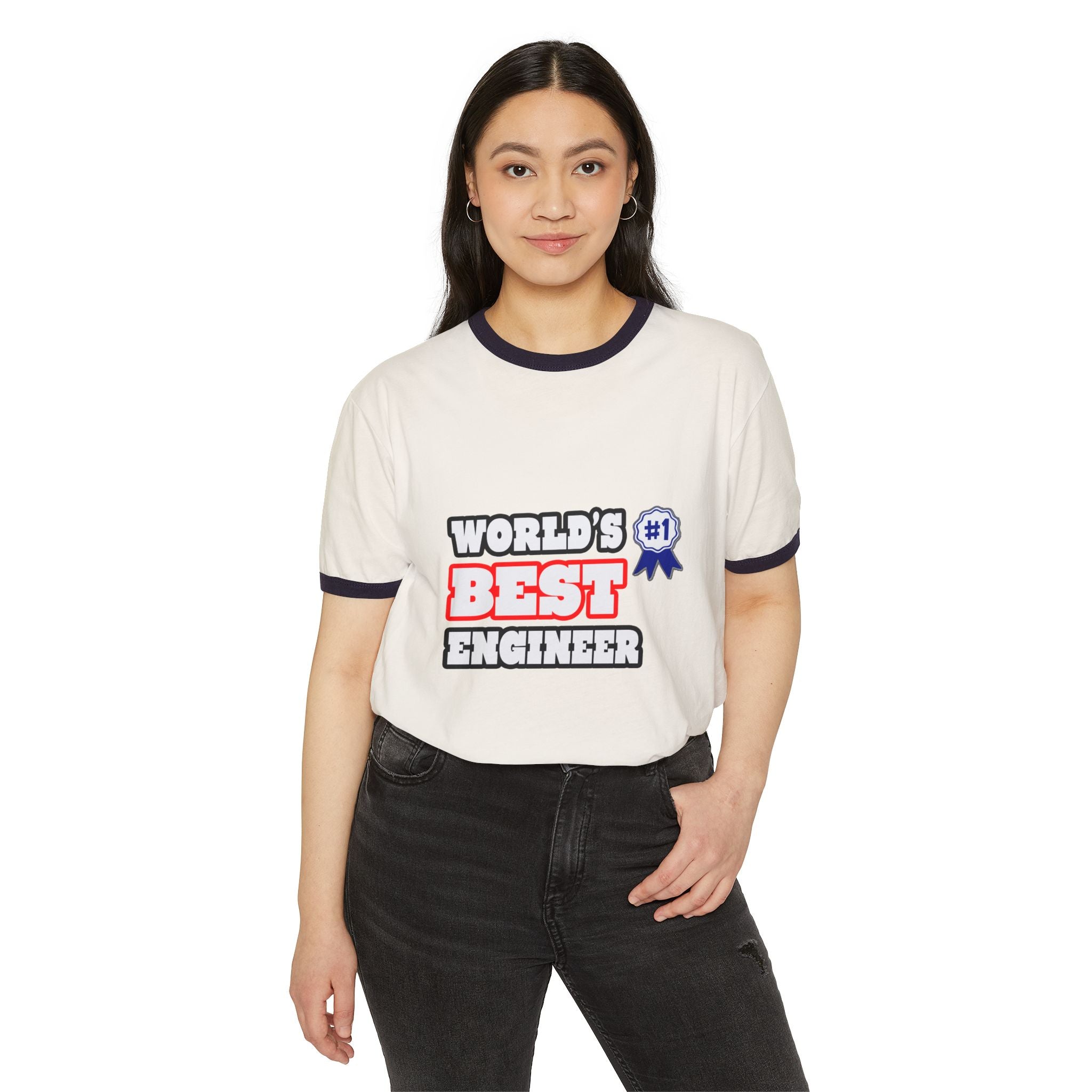 World's Best Engineer - Unisex Cotton Ringer T-Shirt