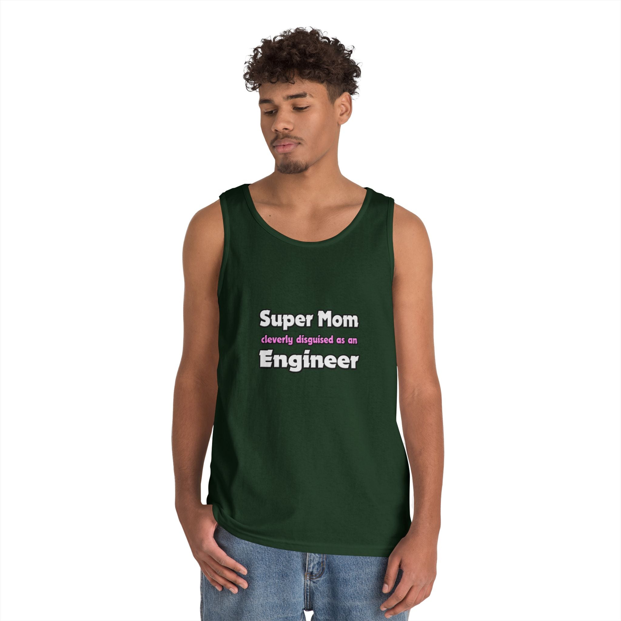 Super Mom ... Engineer - Unisex Heavy Cotton Tank Top