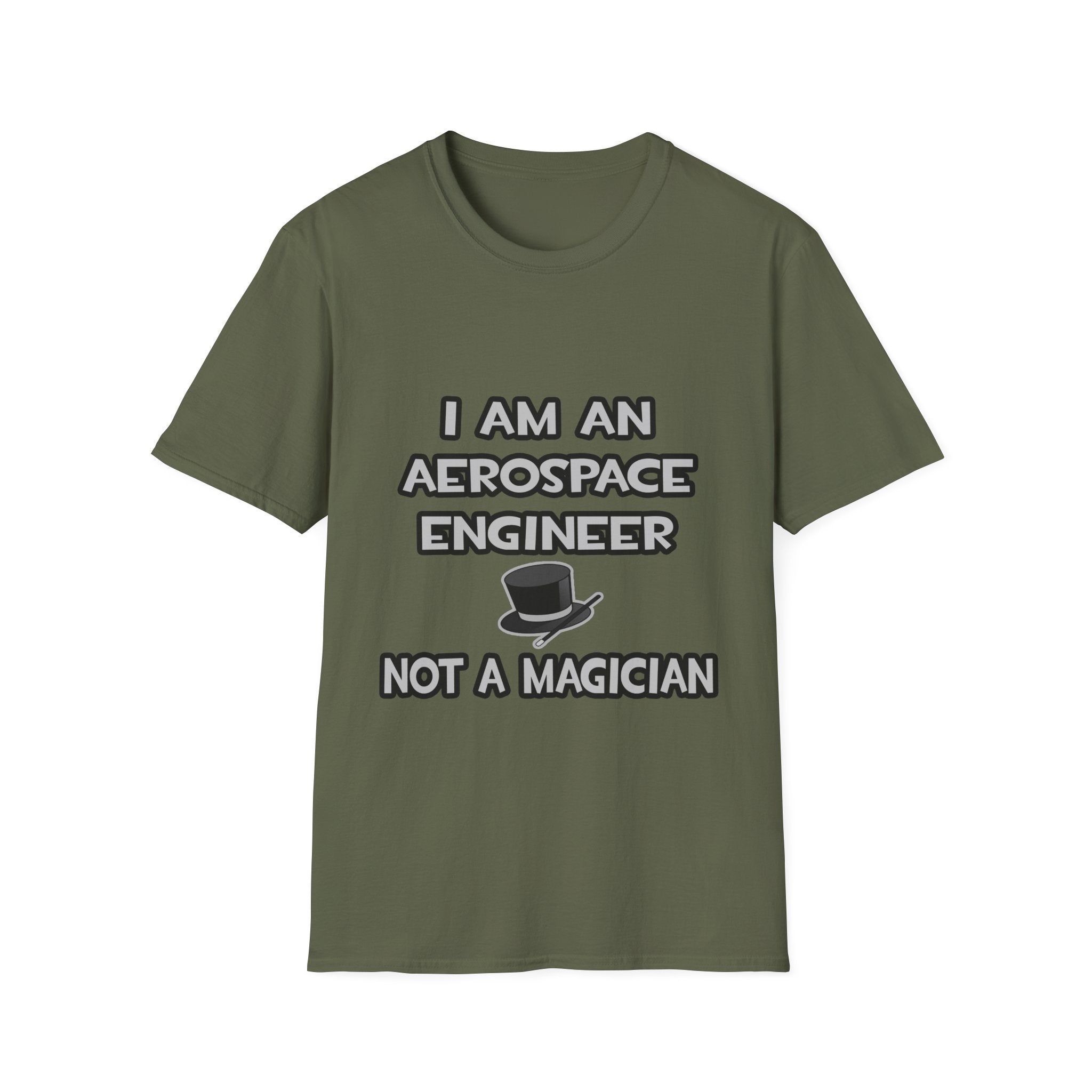 Aerospace Engineer ... Not A Magician - Unisex Softstyle T-Shirt