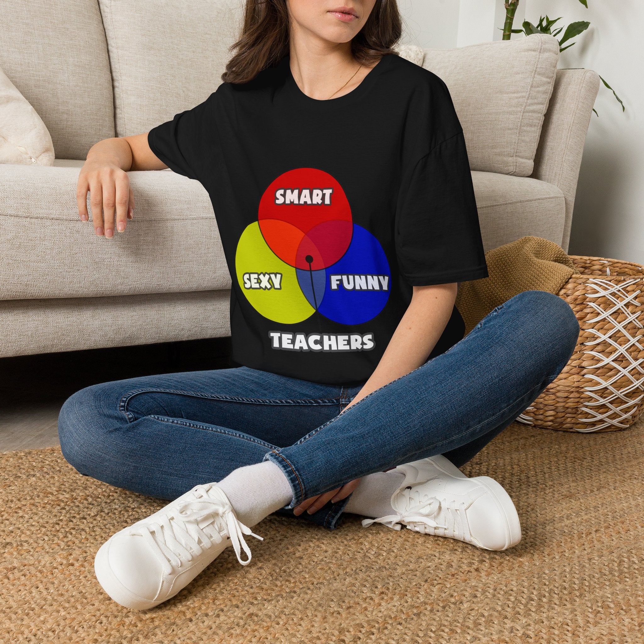 Venn Diagram .. Teachers - Unisex Softstyle T-Shirt