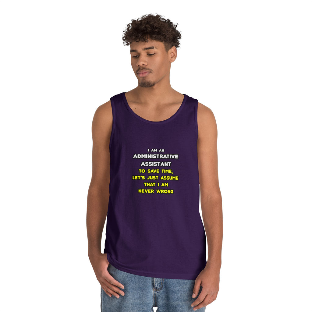 Funny Administrative Assistant T Shirts - Unisex Heavy Cotton Tank Top