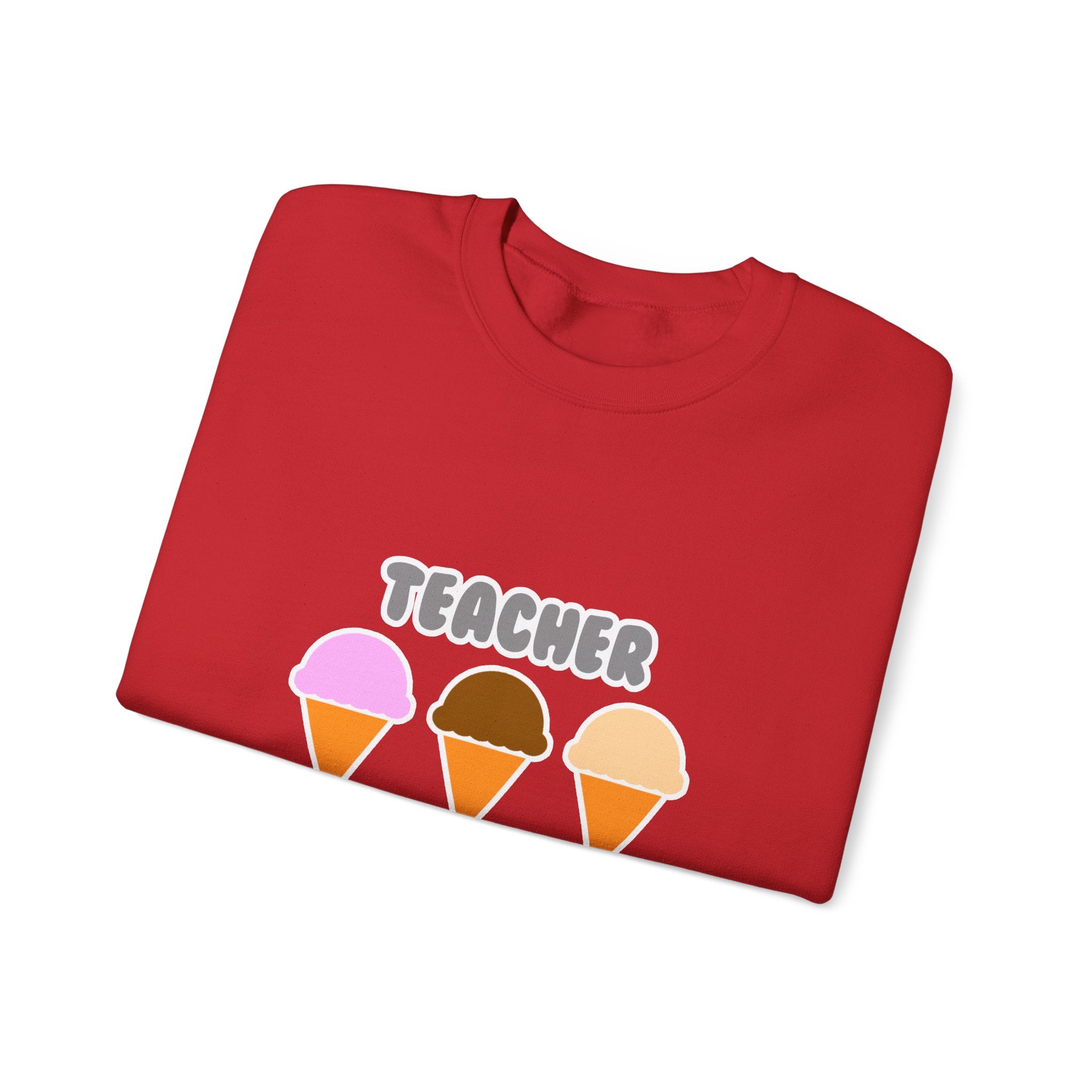 Teacher ... Will Work For Ice Cream - Unisex Heavy Blend™ Crewneck Sweatshirt