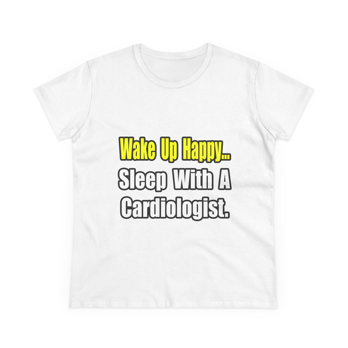 Sleep With a Cardiologist - Women's Midweight Cotton Tee
