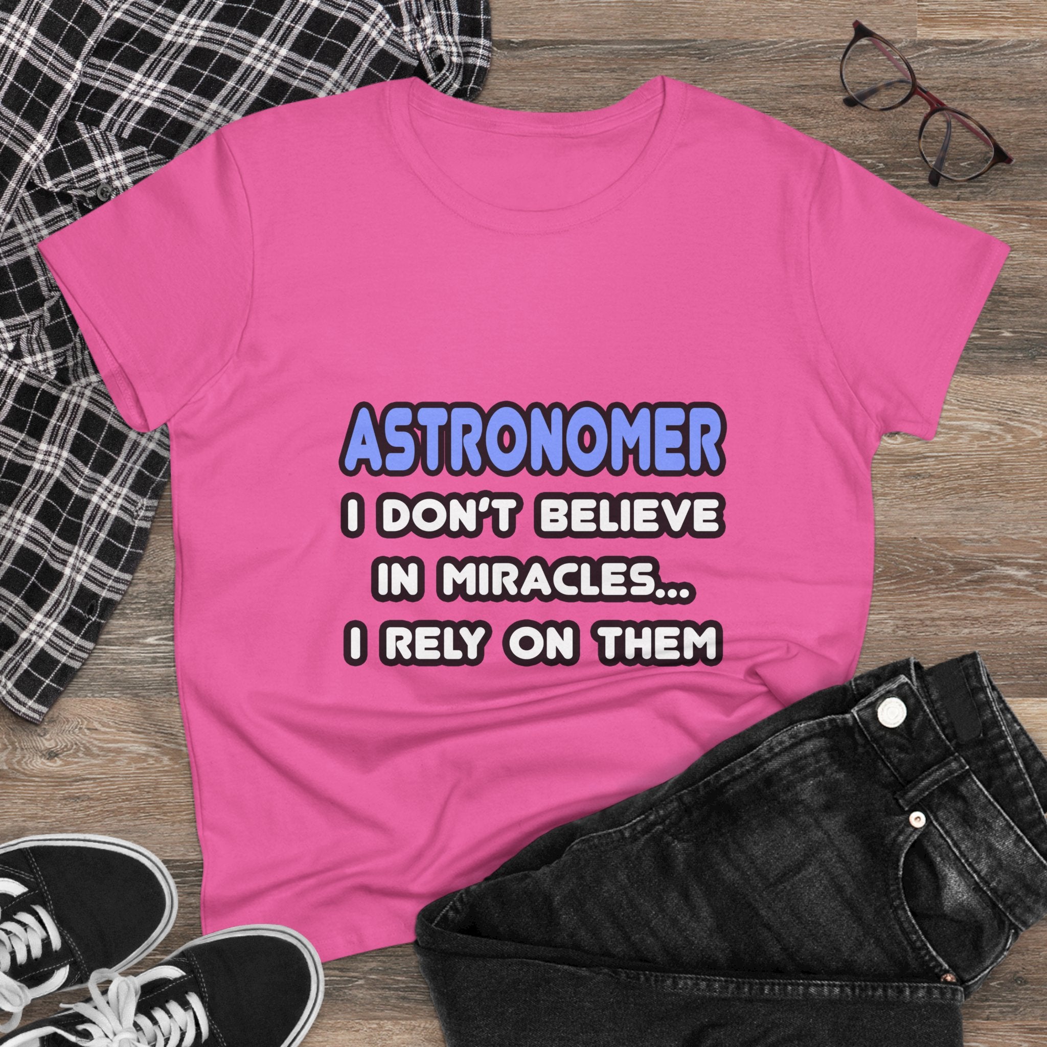 Miracles and Astronomers - Women's Midweight Cotton Tee