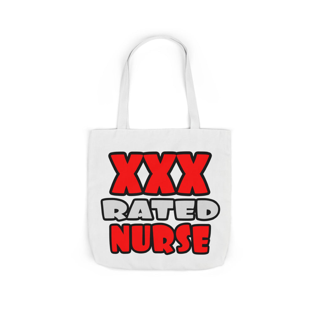 XXX Rated Nurse - Canvas Tote Bag, 5-Color Straps