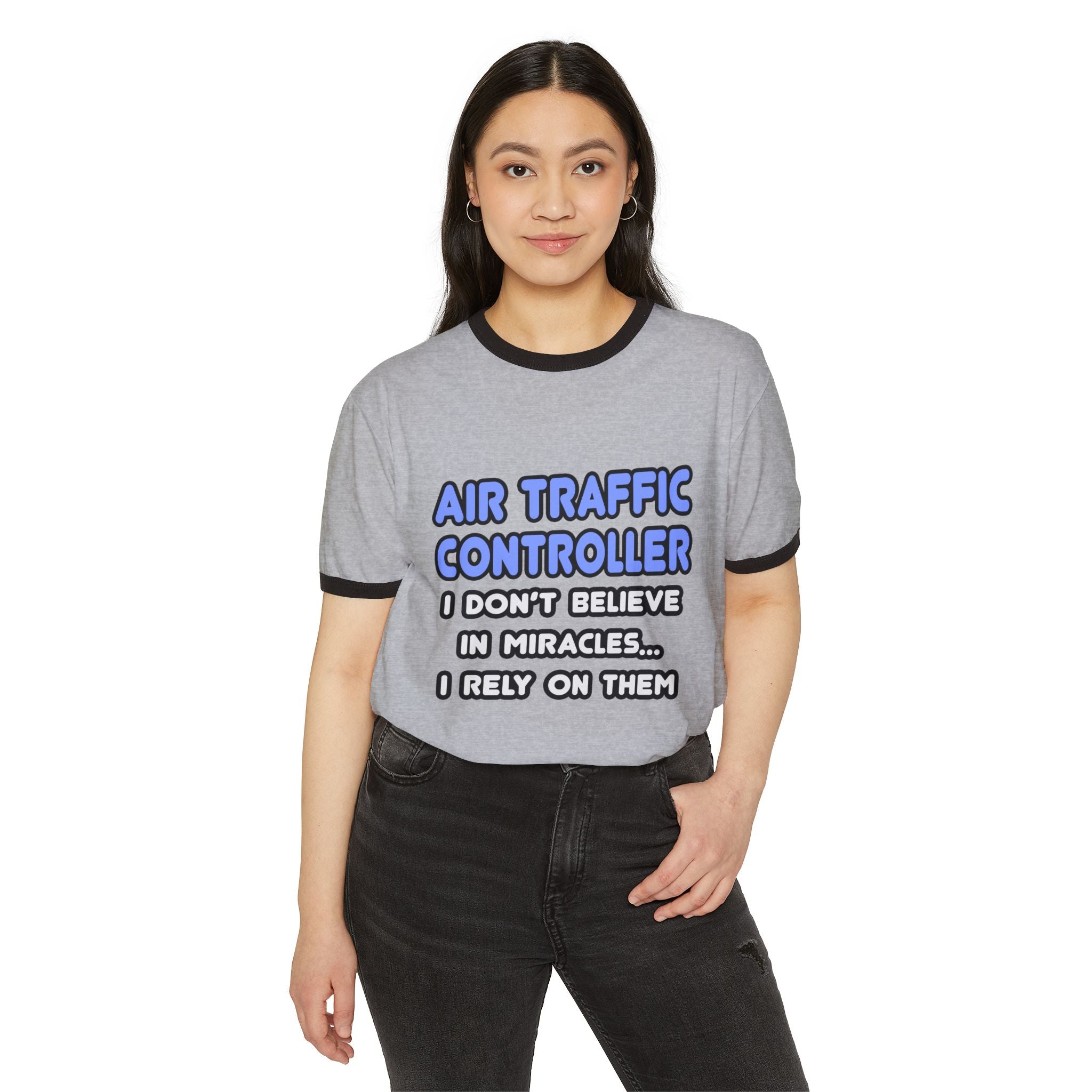 Miracles and Air Traffic Controllers - Unisex Cotton Ringer T-Shirt