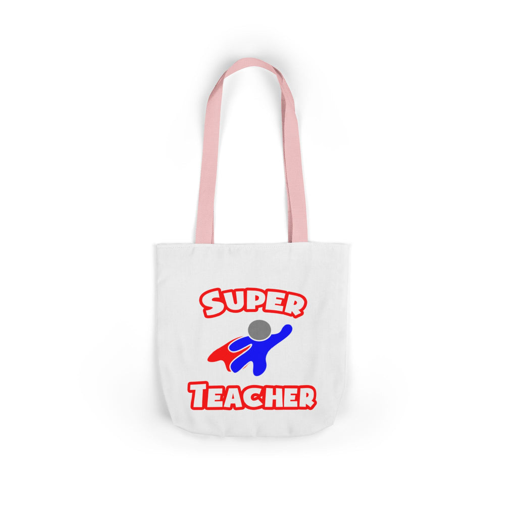 Super Teacher - Canvas Tote Bag, 5-Color Straps
