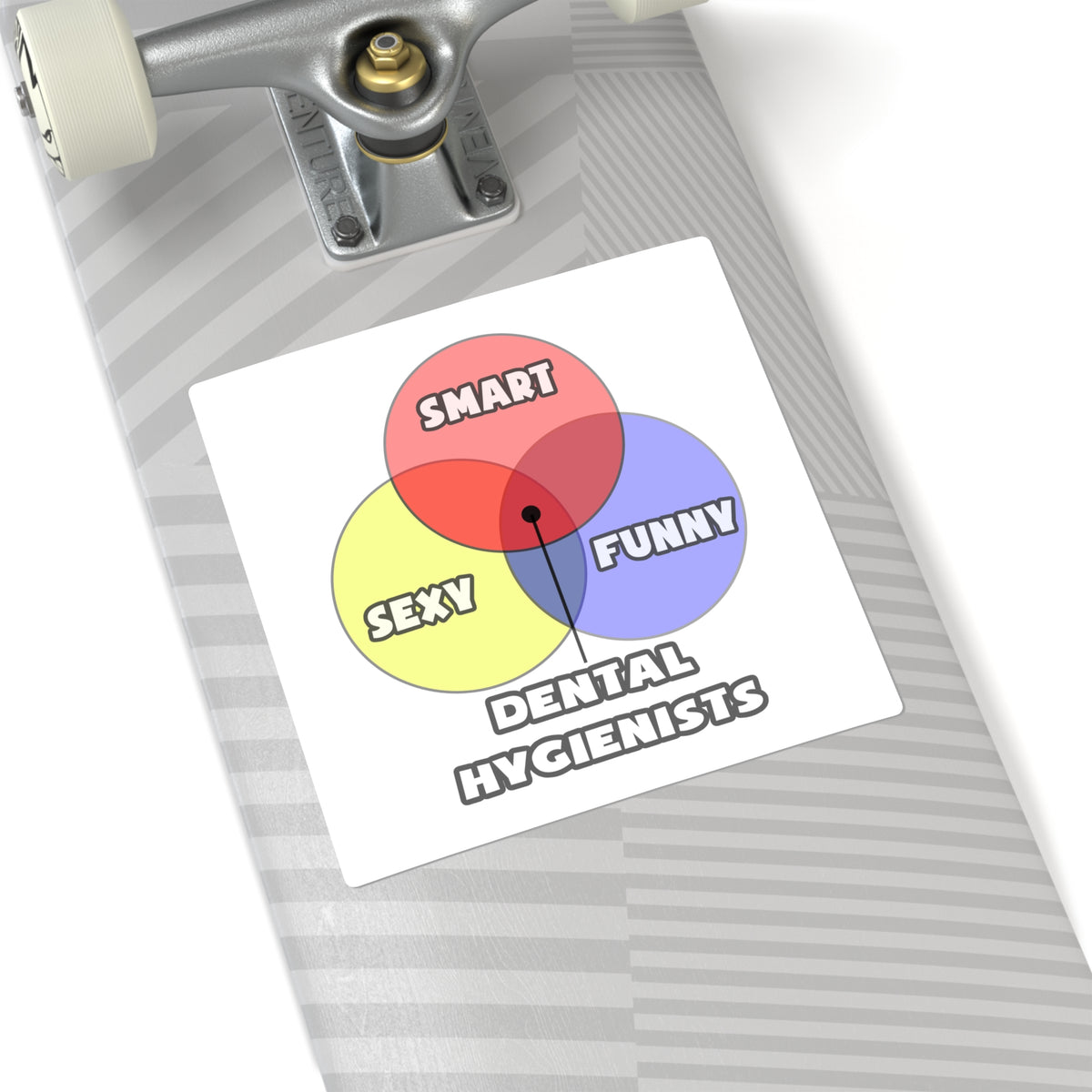 Venn Diagram .. Dental Hygienist - Square Stickers