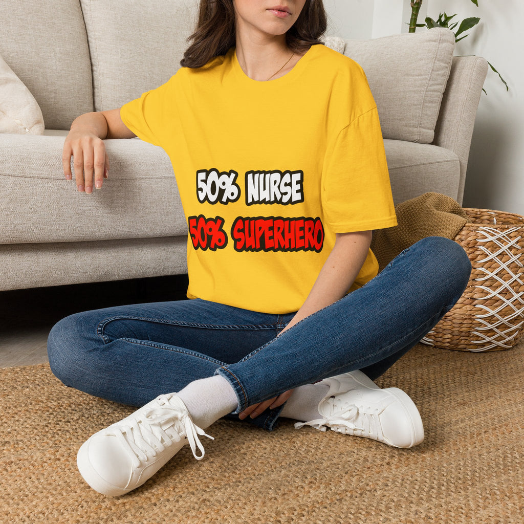 Half Nurse...Half Superhero - Unisex Softstyle T-Shirt