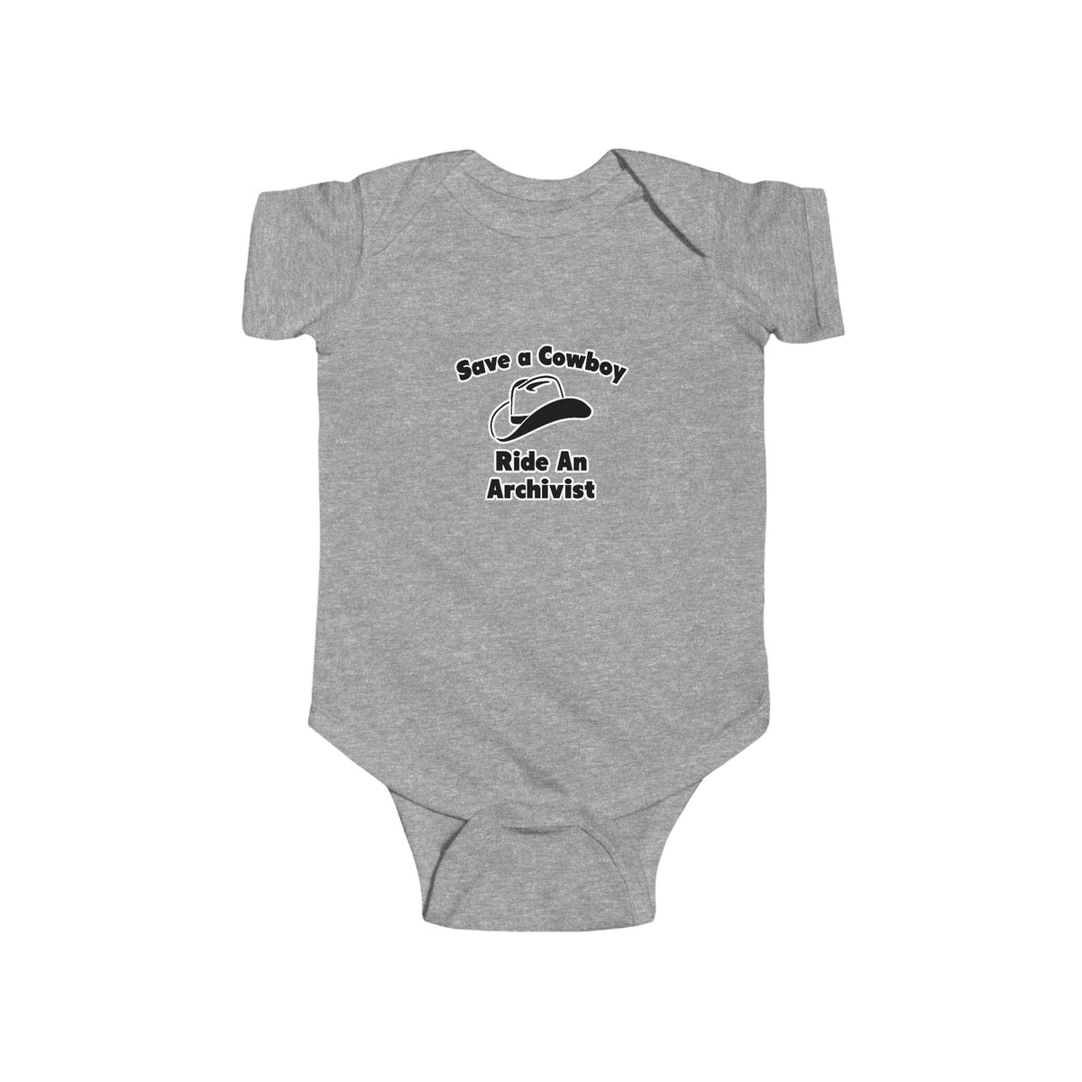 Save a Cowboy .. Ride an Archivist - Infant Fine Jersey Bodysuit