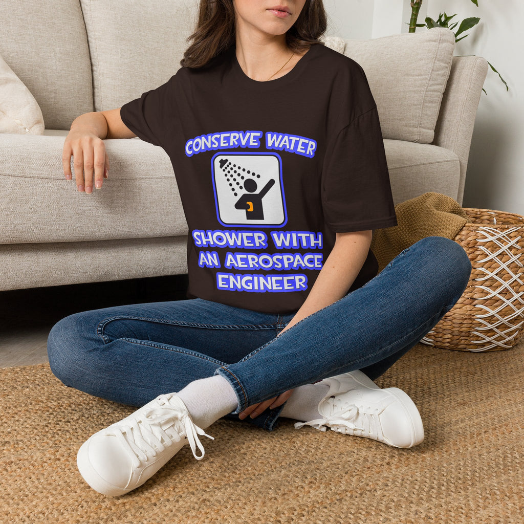 Conserve Water .. Shower With Aerospace Engineer - Unisex Softstyle T-Shirt