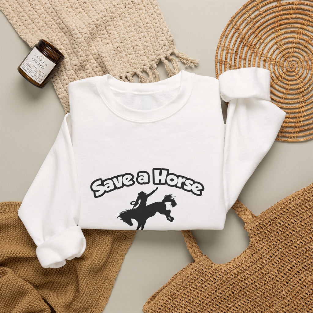 Save a Horse, Ride a Flight Nurse - Unisex Heavy Blend™ Crewneck Sweatshirt