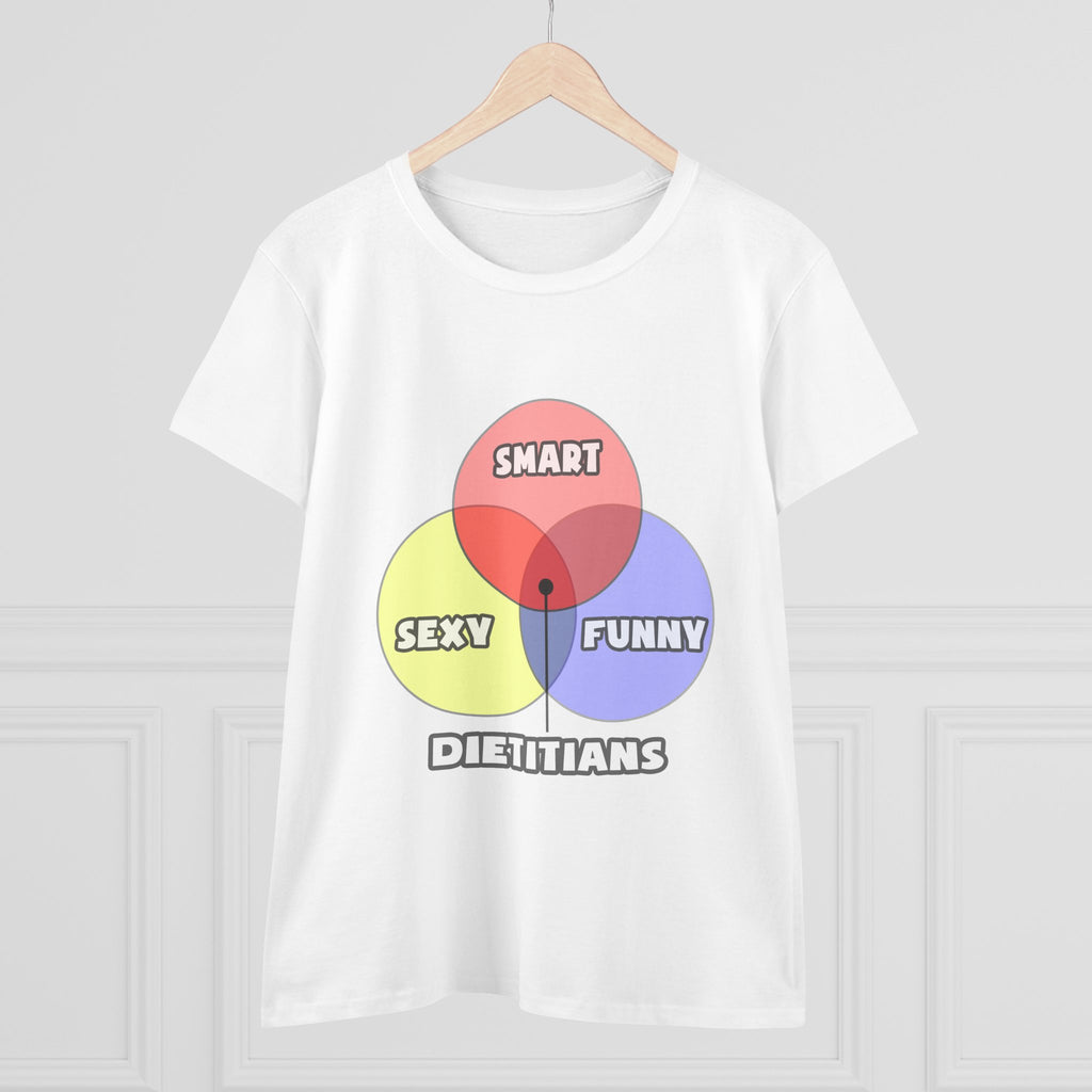 Venn Diagram .. Dietitians - Women's Midweight Cotton Tee