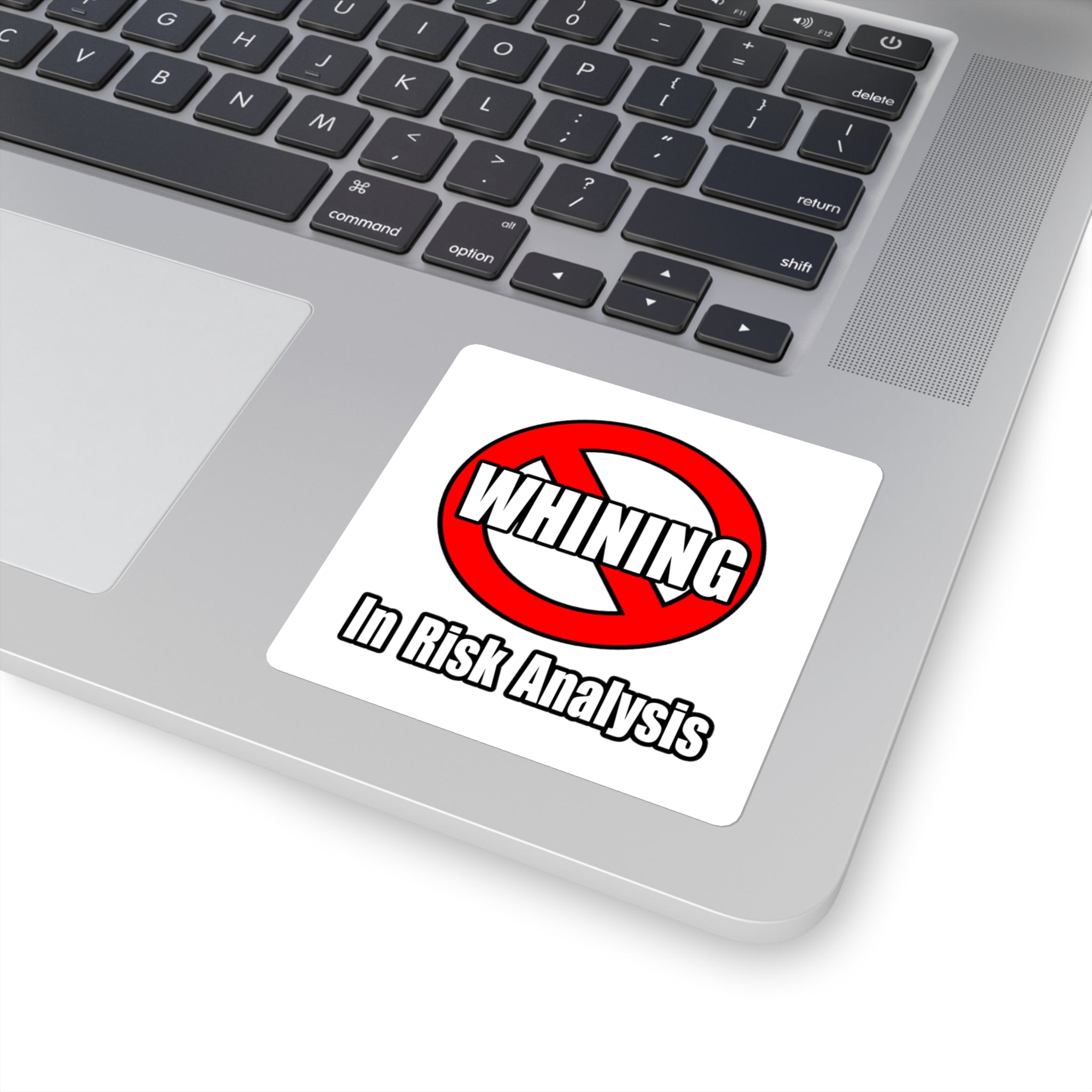 No Whining In Risk Analysis - Square Stickers