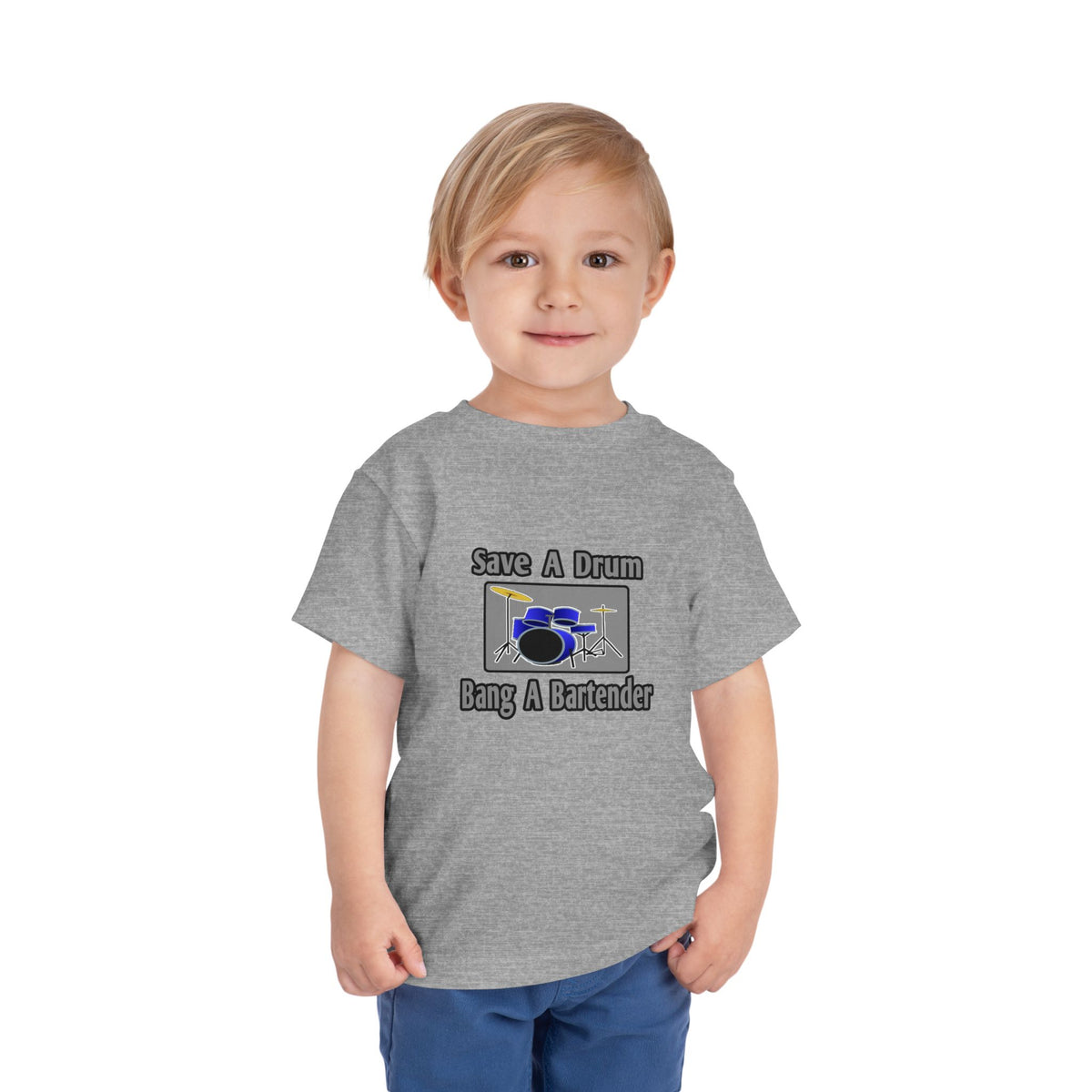 Save a Drum...Bang a Bartender - Toddler Short Sleeve Tee