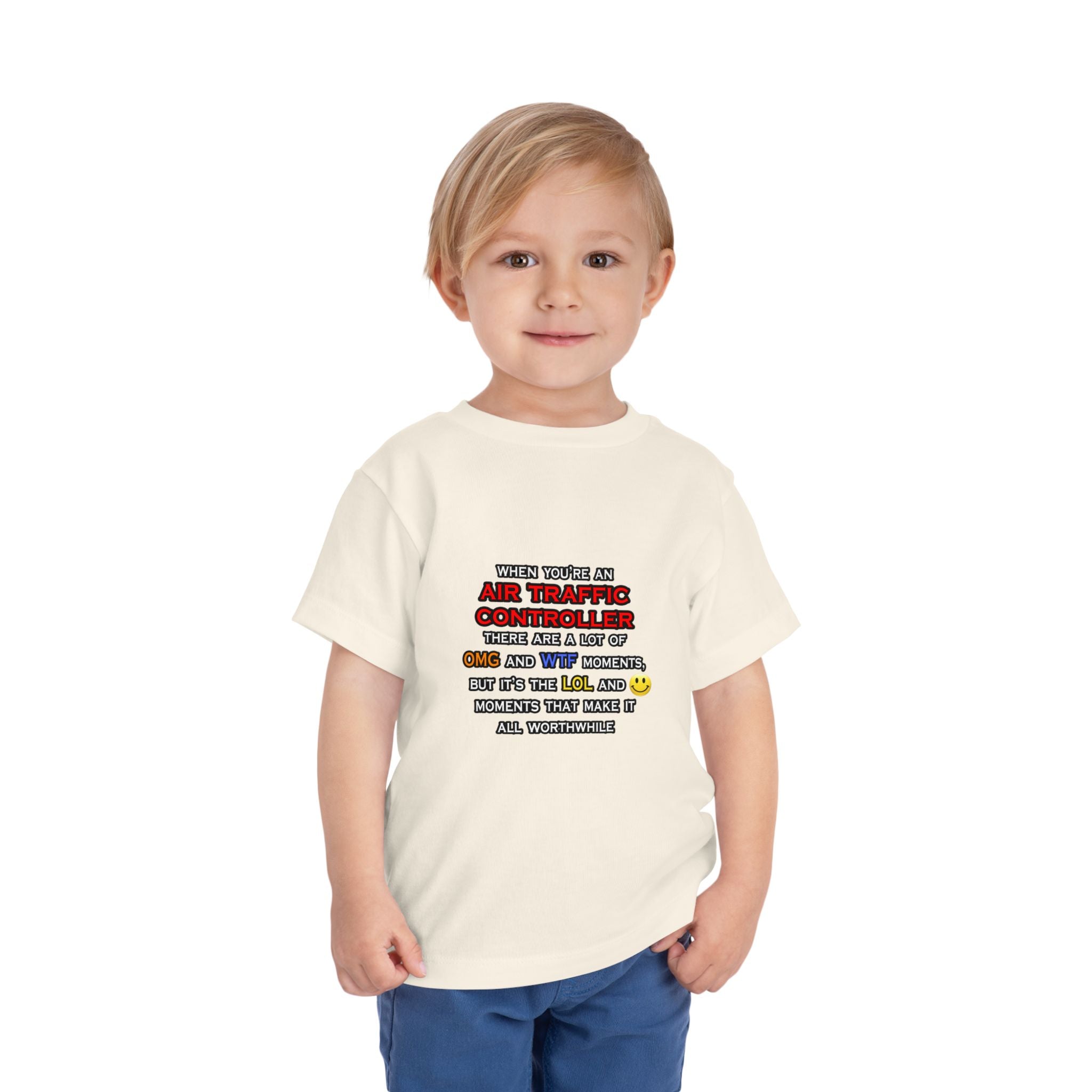 Funny Air Traffic Controller ... OMG WTF LOL - Toddler Short Sleeve Tee