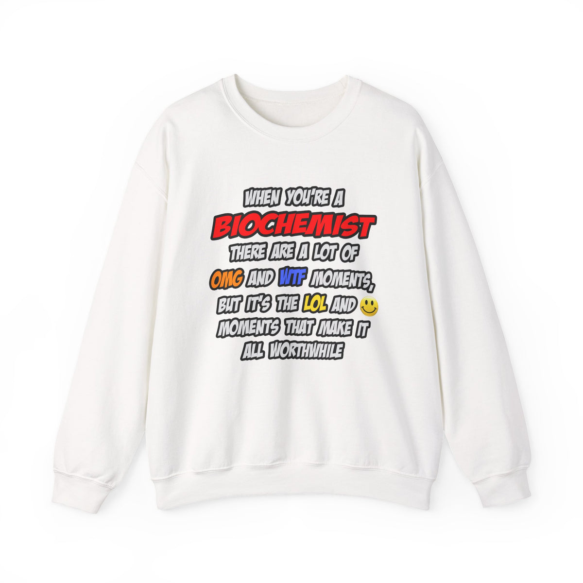 Biochemist .. OMG WTF LOL - Unisex Heavy Blend™ Crewneck Sweatshirt