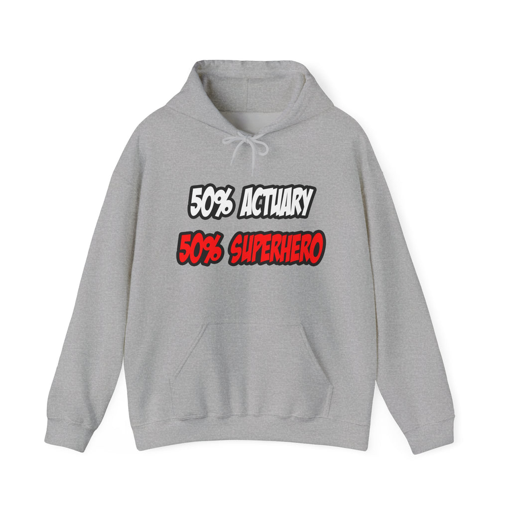 Half Actuary...Half Superhero - Unisex Heavy Blend™ Hooded Sweatshirt