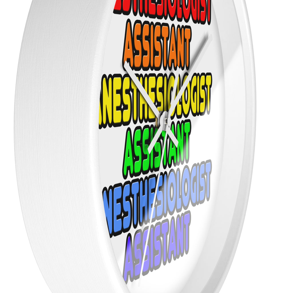Rainbow Anesthesiologist Assistant - Wall Clock