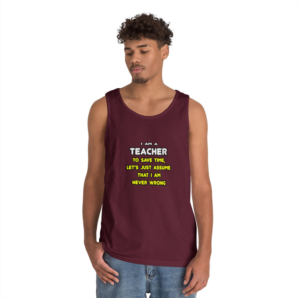 Funny Teacher T Shirts and Gifts - Unisex Heavy Cotton Tank Top
