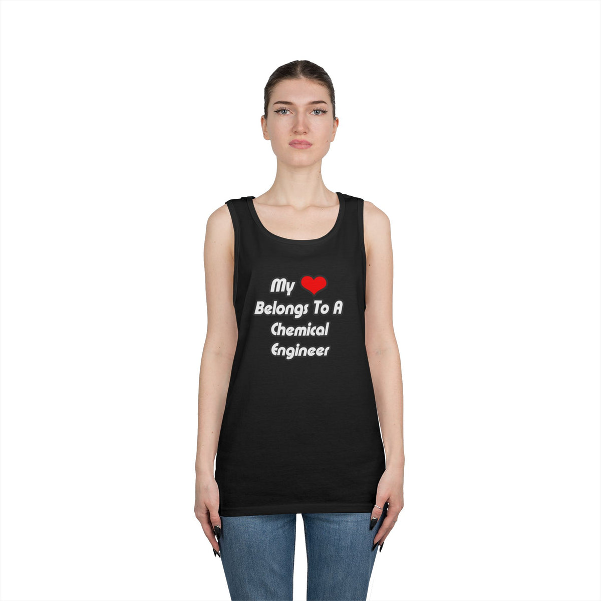 My Heart Belongs To A Chemical Engineer - Unisex Heavy Cotton Tank Top