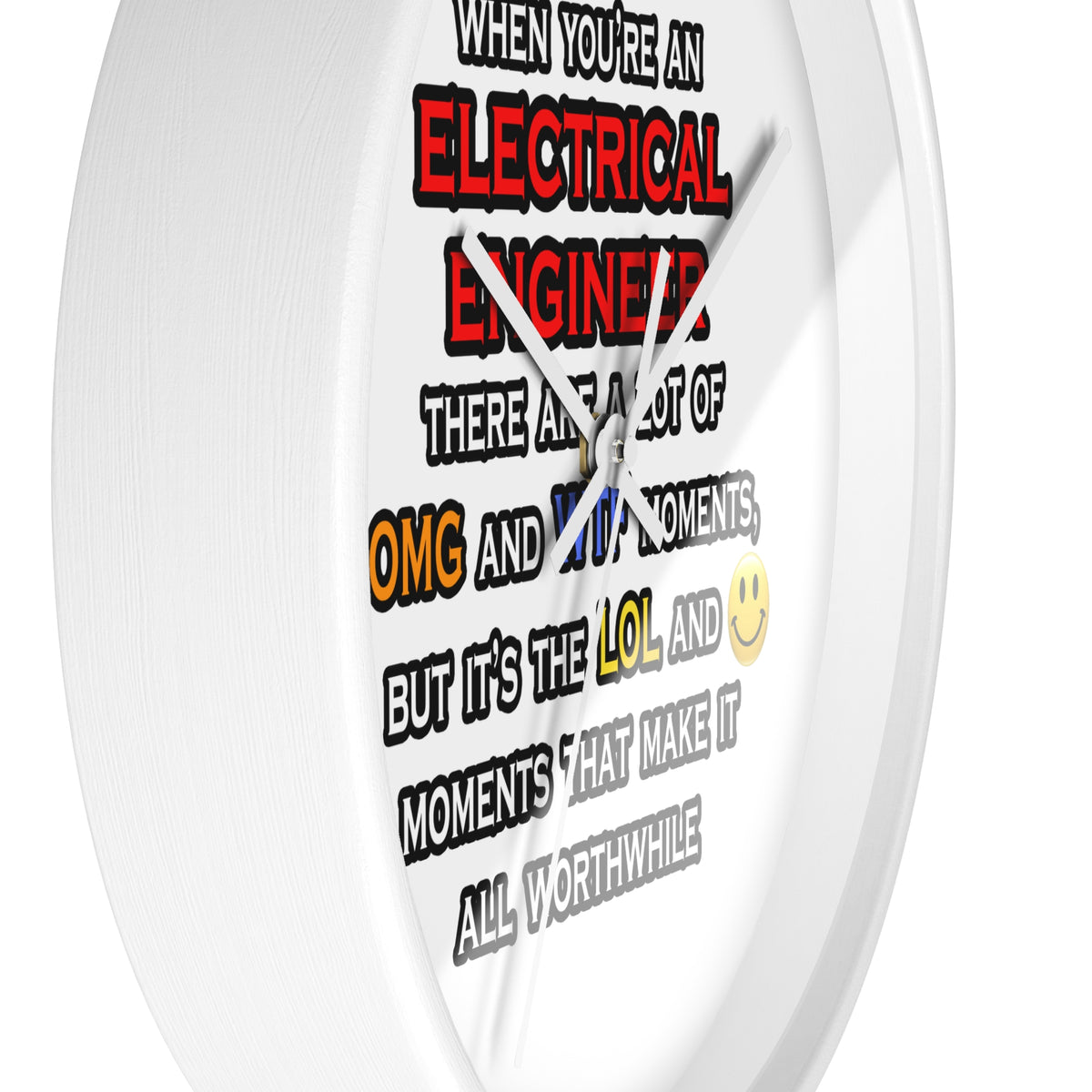 Funny Electrical Engineer ... OMG WTF LOL - Wall Clock