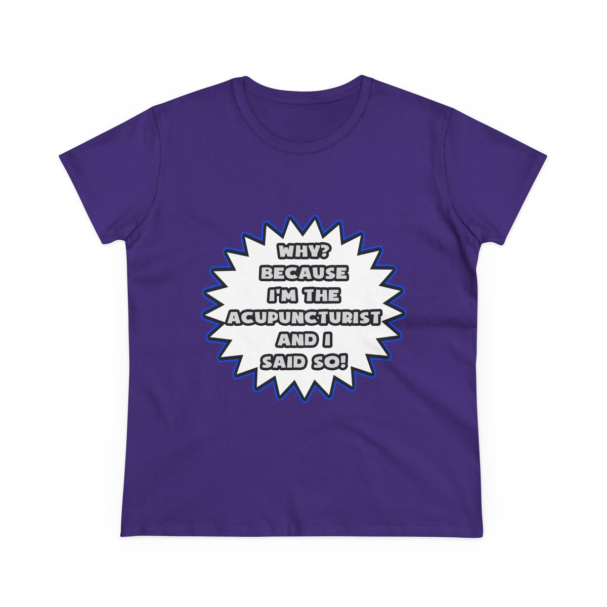 Acupuncturist .. Because I Said So - Women's Midweight Cotton Tee