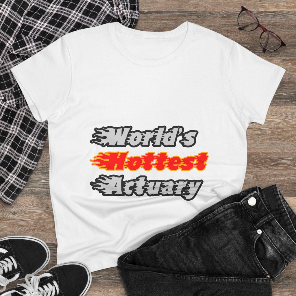World's Hottest Actuary - Women's Midweight Cotton Tee