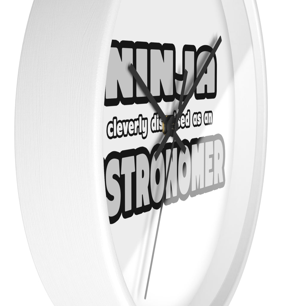 Ninja Cleverly Disguised As An Astronomer - Wall Clock