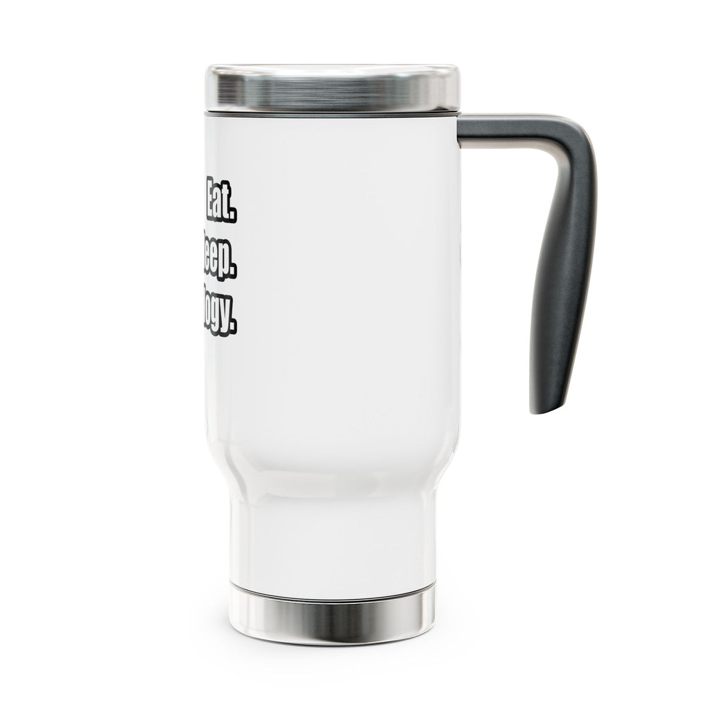 Eat. Sleep. Cardiology - Stainless Steel Travel Mug with Handle, 14oz