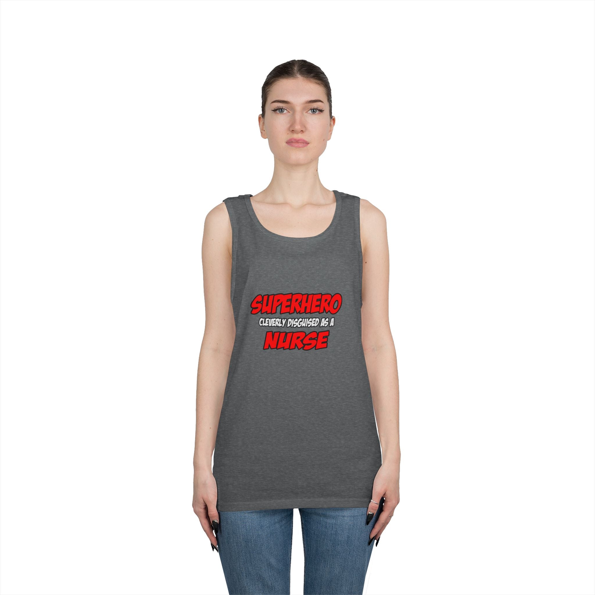 Superhero...Nurse - Unisex Heavy Cotton Tank Top