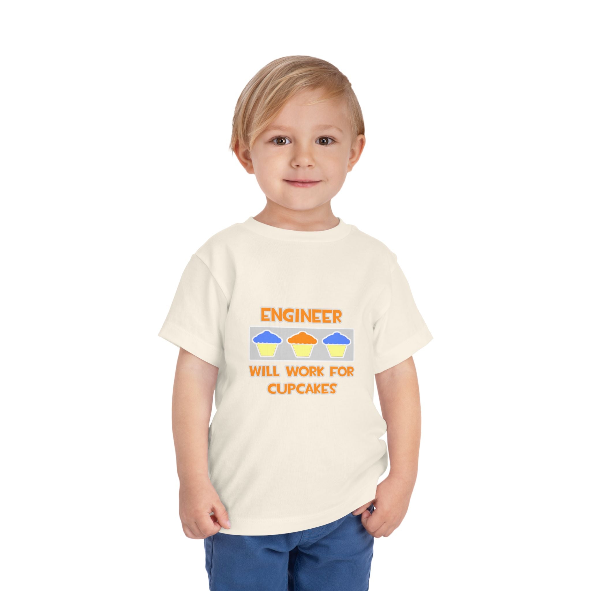 Engineer ... Will Work For Cupcakes - Toddler Short Sleeve Tee