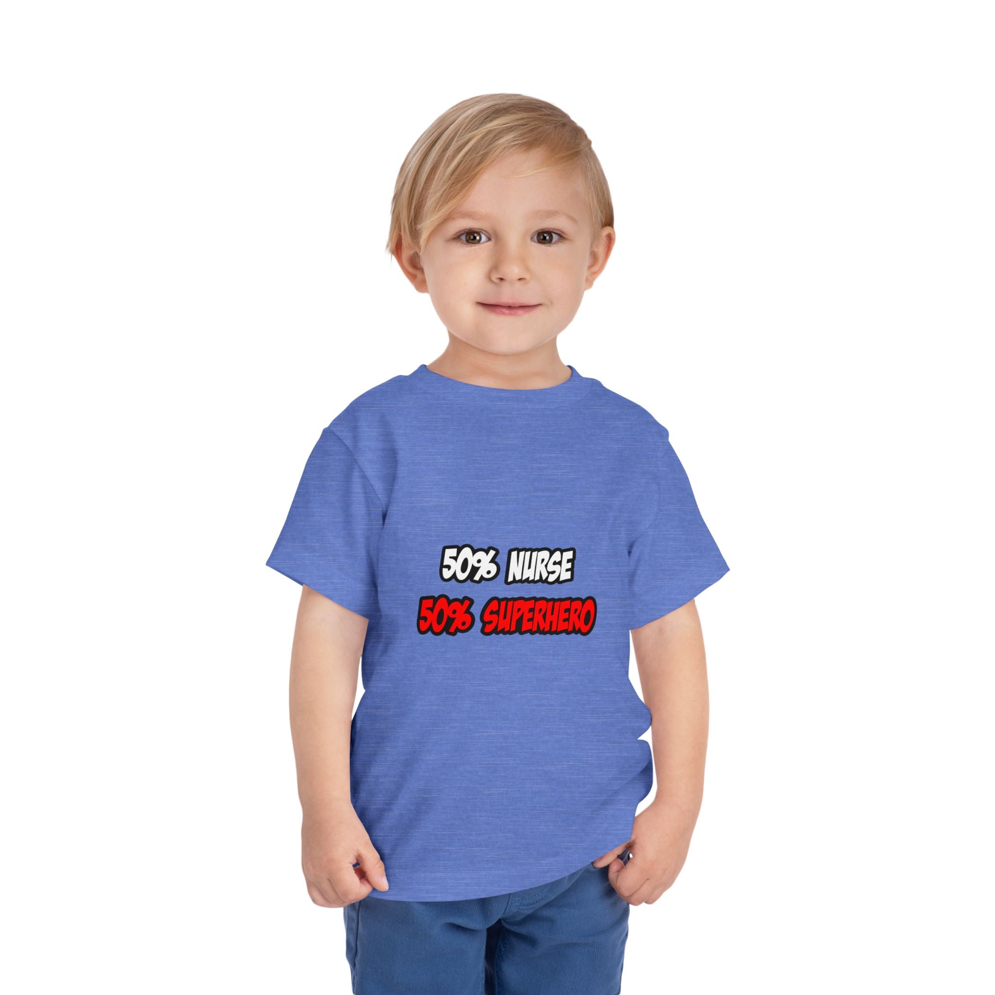 Half Nurse...Half Superhero - Toddler Short Sleeve Tee